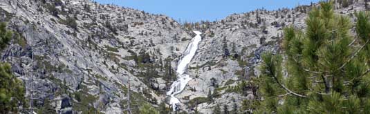 photo of Horsetail Falls along Highway 50 near Echo Summit, CA