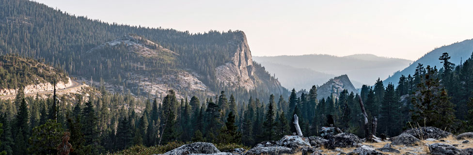 View of Highway 50 near Echo Summit, California